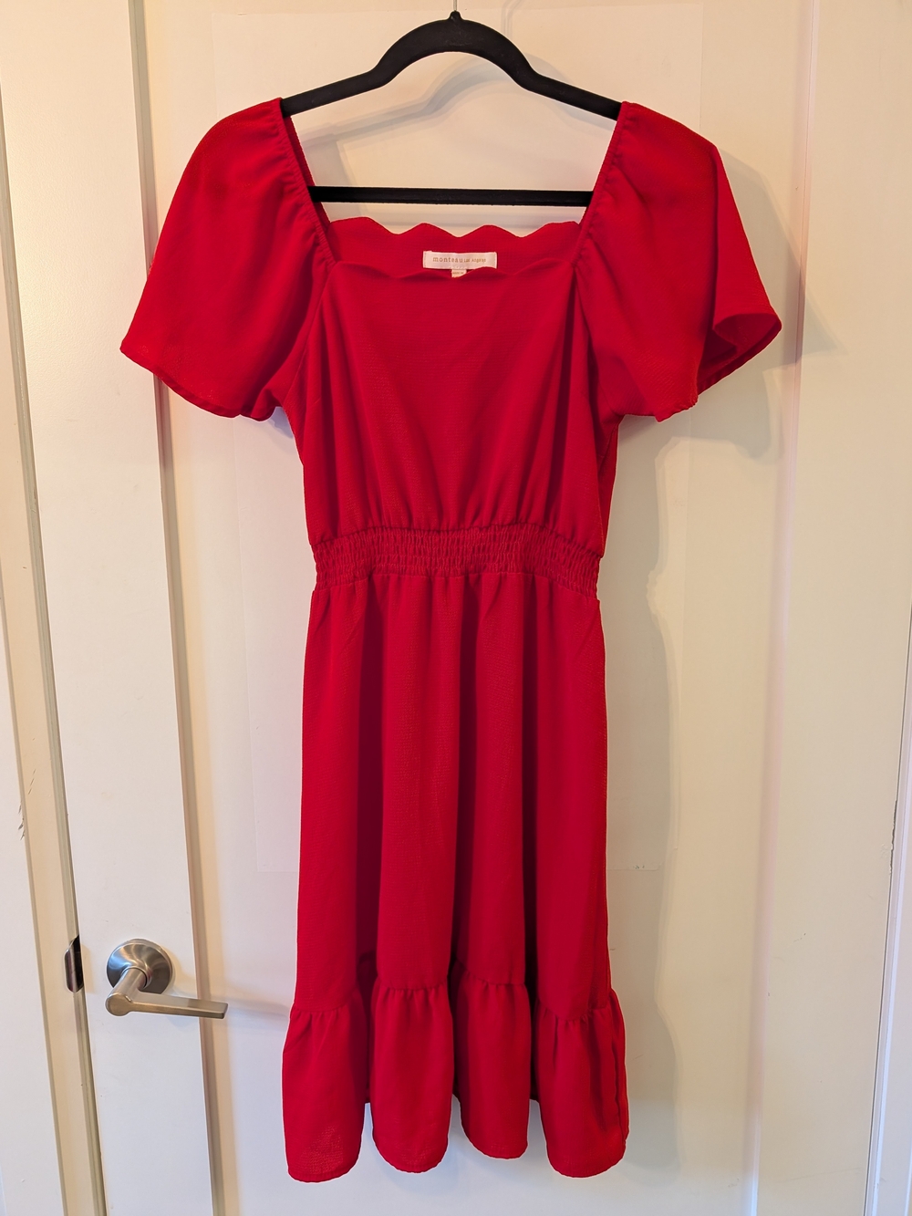 Monteau Red Flowy Dress Size S